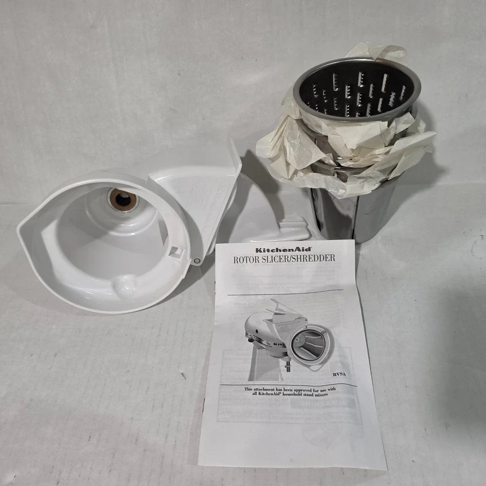 KitchenAid RVSA Slicer & Shredder Stand Mixer Attachment Cones Food Pusher